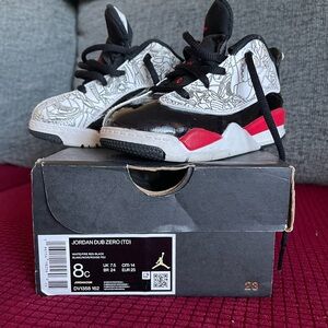 Jordan Dub Zero Kids Shoes - Black and Red